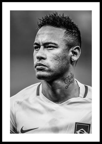 Plagát Neymar Jr Brazil 2016 B&W