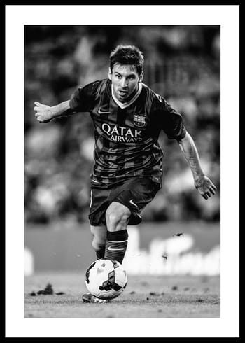 Poster Lionel Messi FC Barcelona 2013 B&W No2