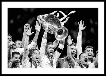 Poster Real Madrid Champions League 2018 B&W