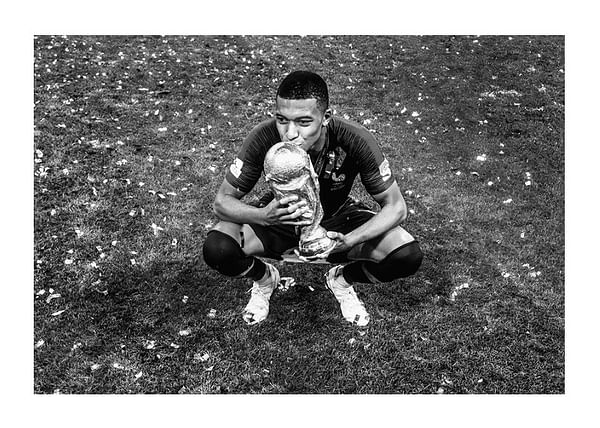 Poster Kylian Mbappé World Cup 2018 B&W
