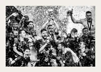 Franska fotbollslaget firar segern i fotbolls-VM i Moskva år 2018-3
