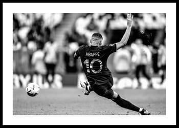Poster Kylian Mbappé World Cup 2022 B&W No1