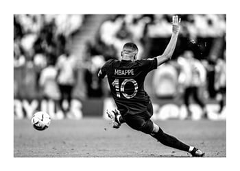 Poster Kylian Mbappé World Cup 2022 B&W No1