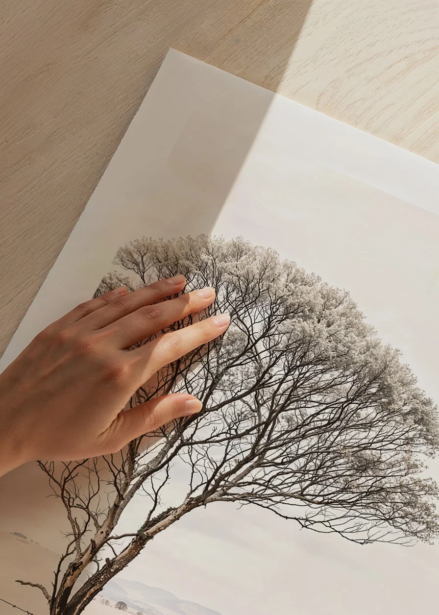 Poster från kategorin natur med ett fotografi som visar ett ensamt träd i ett öppet landskap-12
