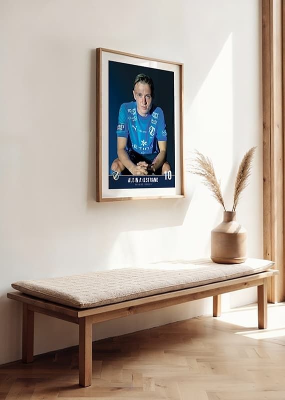 Poster Albin Ahlstrand #10 Halmstads BK 2024 crossfade