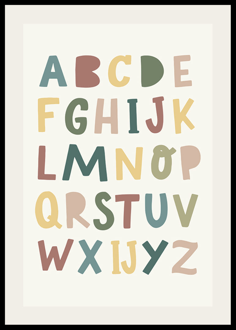 Poster met het alfabet voor kinderen-12