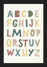 Poster met het alfabet voor kinderen-5