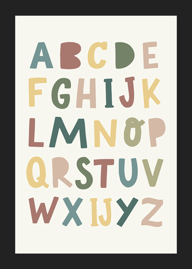 Poster met het alfabet voor kinderen-12