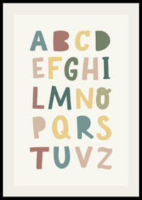 Poster con l'alfabeto per bambini-2