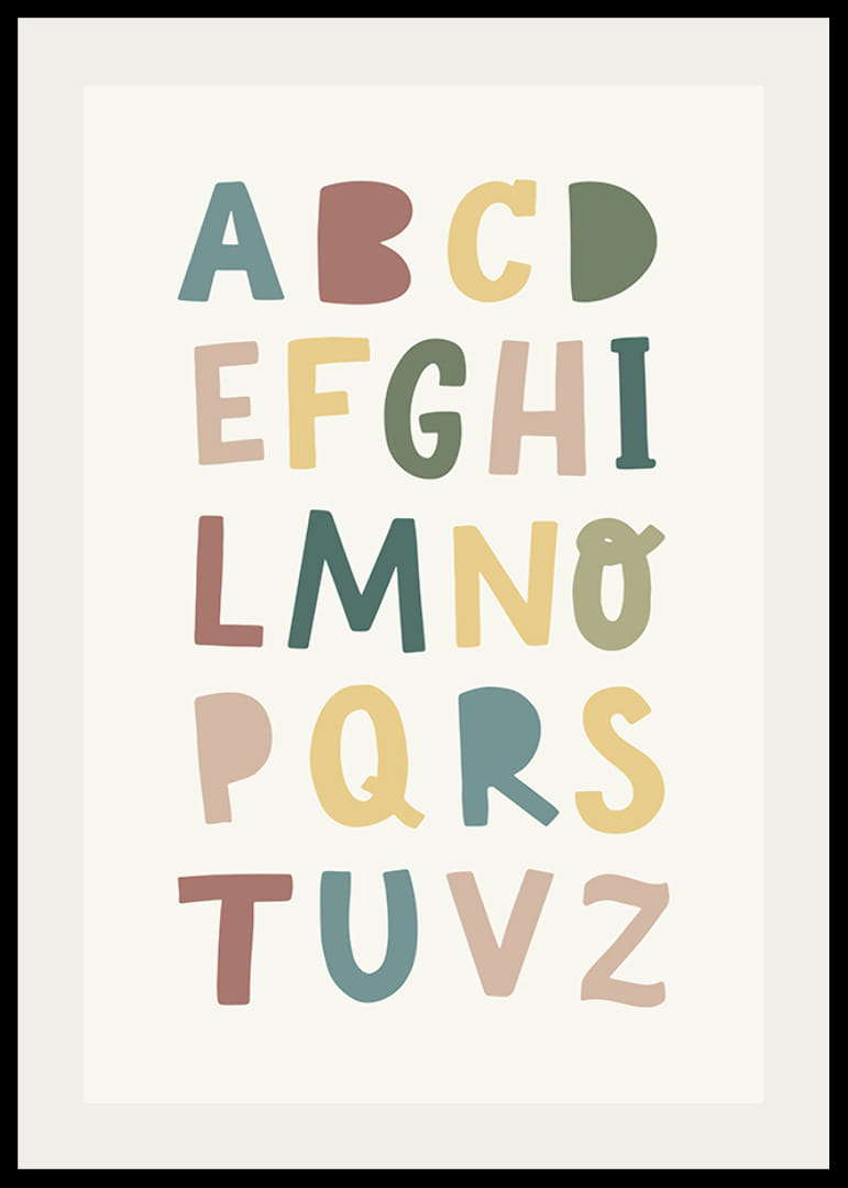 Poster con l'alfabeto per bambini-12