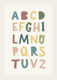 Poster con l'alfabeto per bambini-3