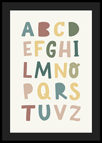 Poster con l'alfabeto per bambini-4