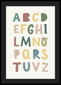Poster con l'alfabeto per bambini-4