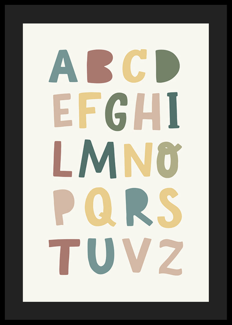 Poster con l'alfabeto per bambini-12