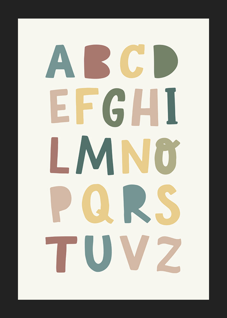 Poster con l'alfabeto per bambini-12