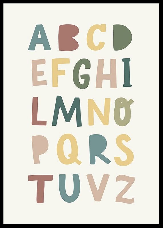 Poster con l'alfabeto per bambini-12