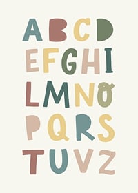 Poster con l'alfabeto per bambini-7