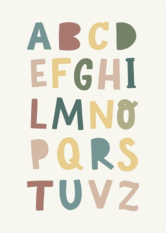 Poster con l'alfabeto per bambini-12