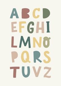 Poster con l'alfabeto per bambini-3