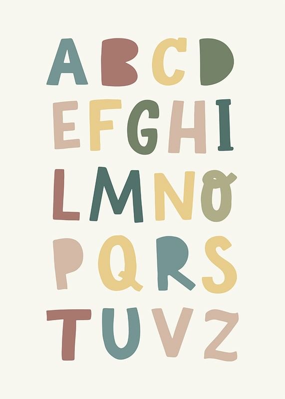 Poster con l'alfabeto per bambini-12