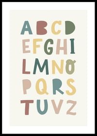 Poster con l'alfabeto per bambini-0