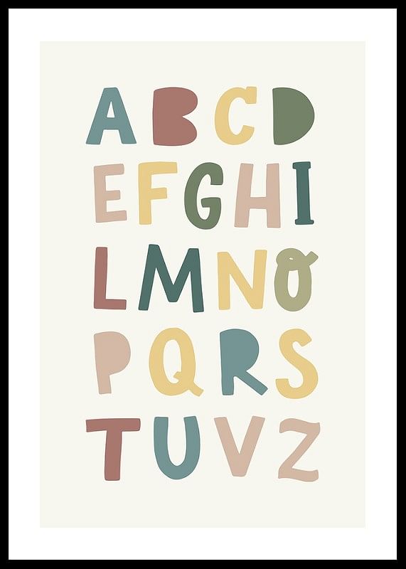 Poster con l'alfabeto per bambini-12