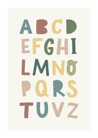 Poster con l'alfabeto per bambini-1