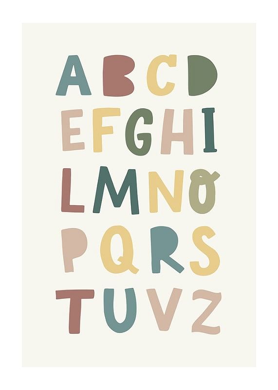 Poster con l'alfabeto per bambini-12