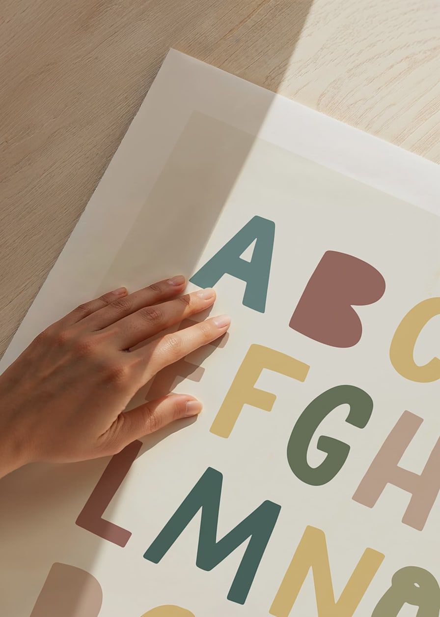 Poster con l'alfabeto per bambini-12