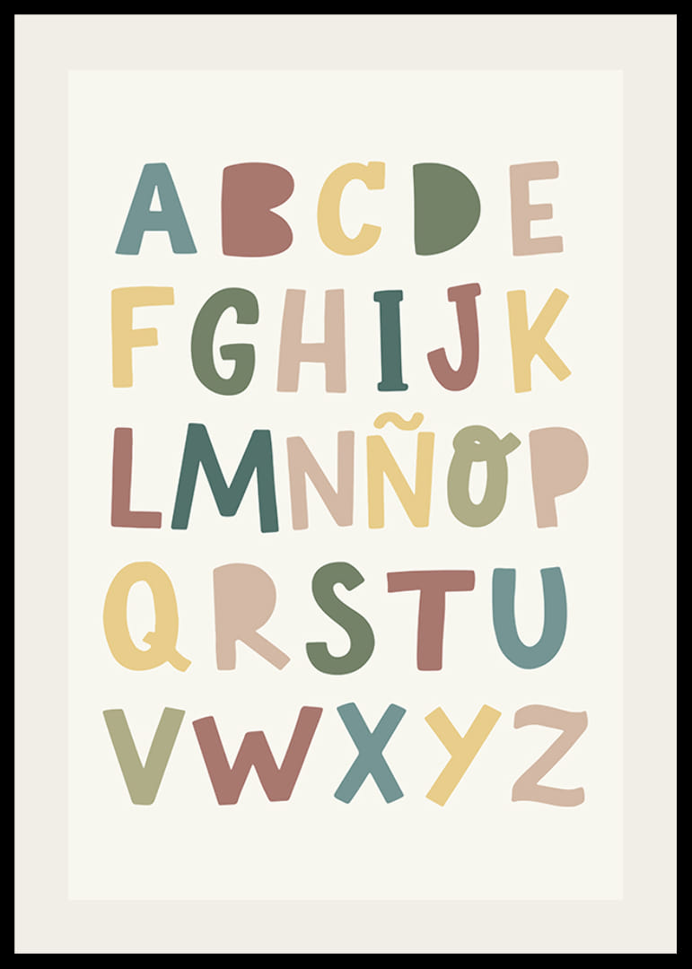 Cartel del abecedario para niños-12