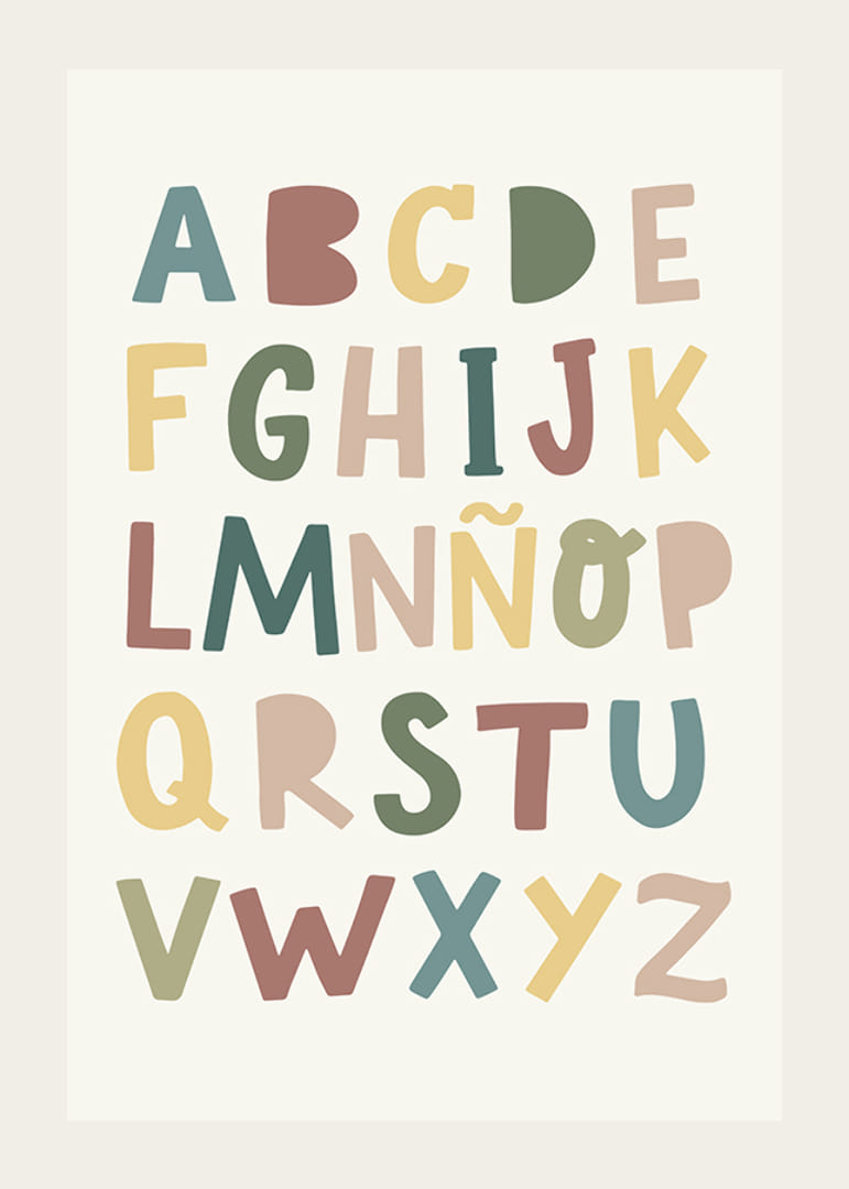 Cartel del abecedario para niños-12