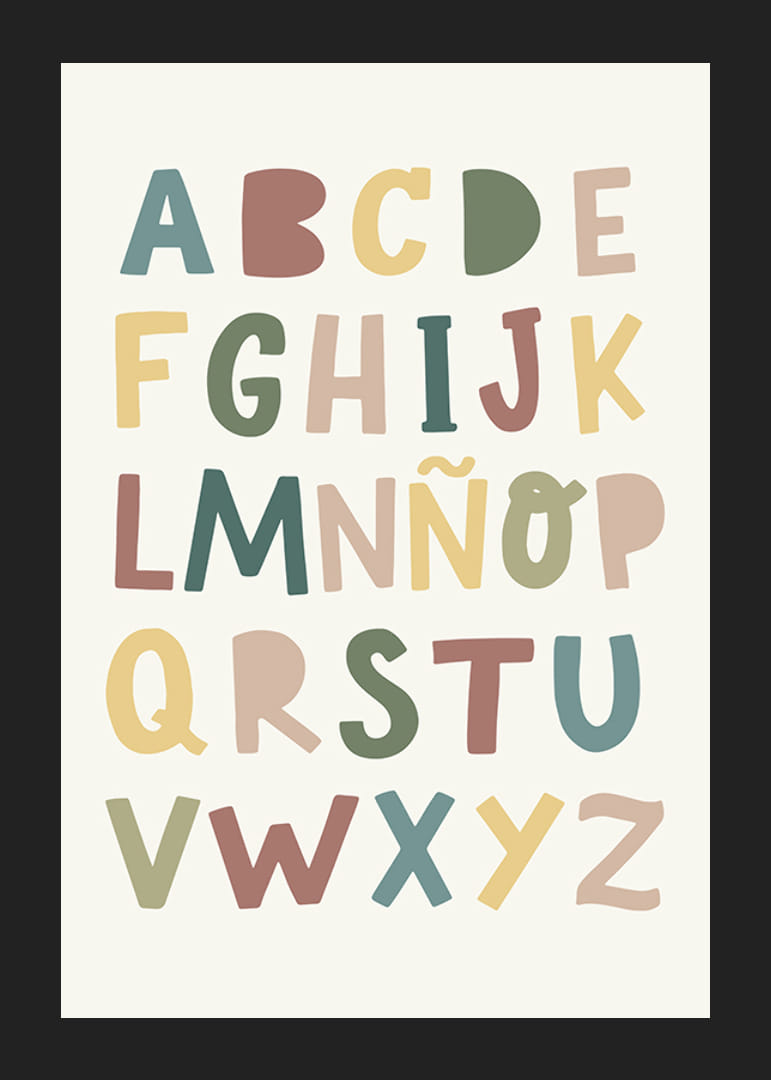 Cartel del abecedario para niños-12