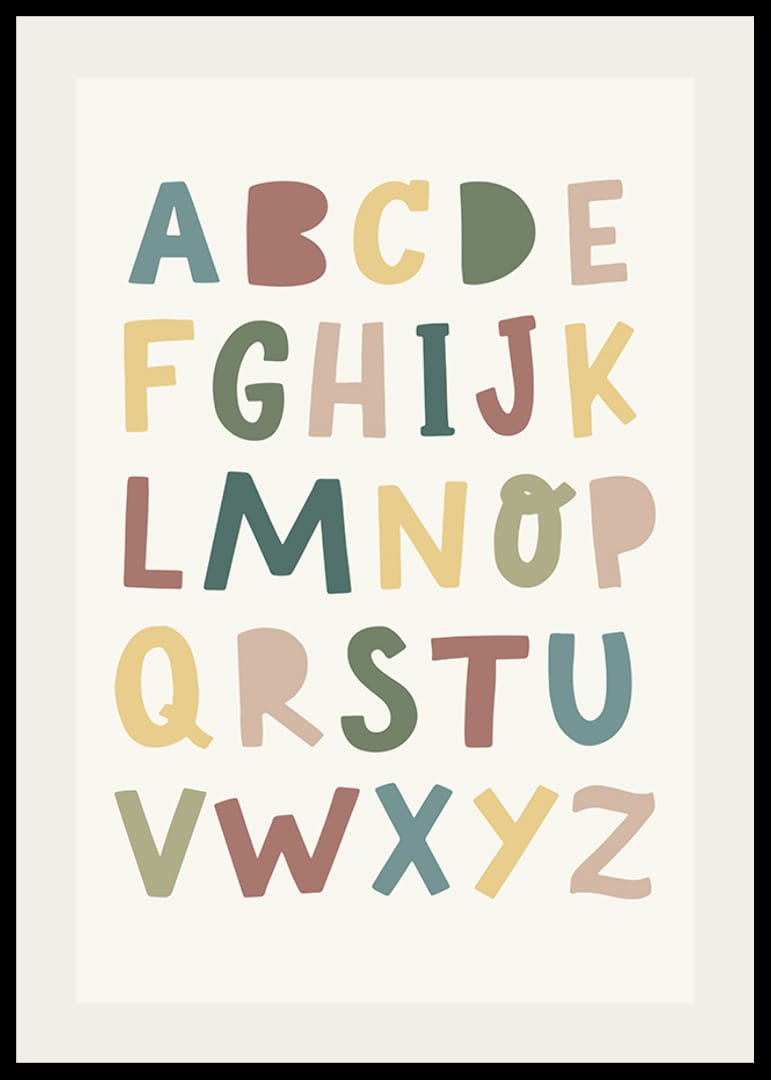 Plakat z alfabetem dla dzieci-12