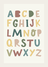 Plakat z alfabetem dla dzieci-3
