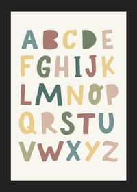 Plakat z alfabetem dla dzieci-5