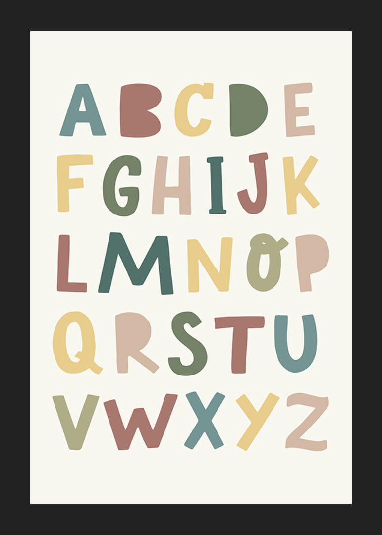 Plakat z alfabetem dla dzieci-12