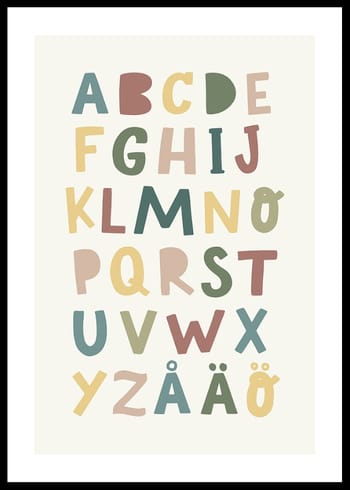 Poster Barnens Alfabet No1