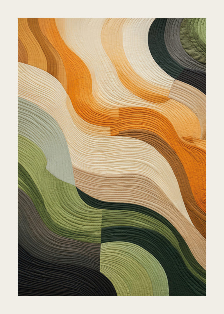 Poster with abstract textile in beautiful earthy colors-12