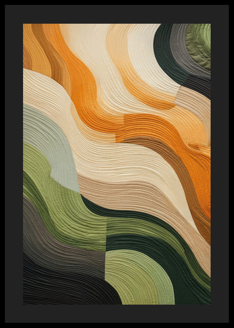 Poster with abstract textile in beautiful earthy colors-12