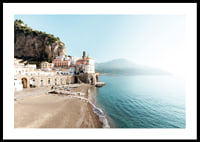 Poster med ett fotografi på en italiensk by på Amalfikusten-0