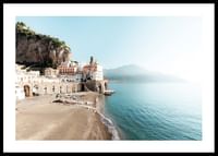 Poster cu o fotografie a unui sat italian de pe Coasta Amalfi-0