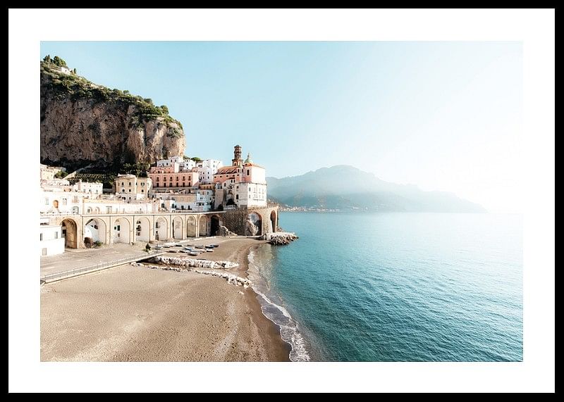 Poster cu o fotografie a unui sat italian de pe Coasta Amalfi-12