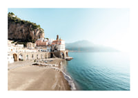 Poster med ett fotografi på en italiensk by på Amalfikusten-1