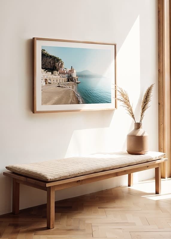 Poster cu o fotografie a unui sat italian de pe Coasta Amalfi-12