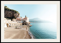 Poster med ett fotografi på en italiensk by på Amalfikusten-2