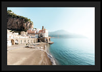 Poster med ett fotografi på en italiensk by på Amalfikusten-4