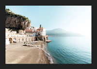 Poster med ett fotografi på en italiensk by på Amalfikusten-5