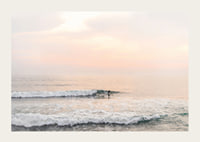 Poster with a photograph of a lone surfer at sea among the waves-3