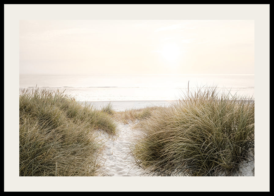 Poster with a photograph of rolling dunes by the sea-12