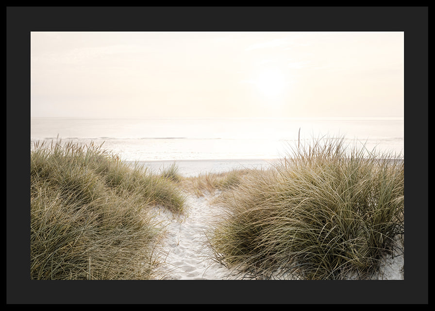Poster with a photograph of rolling dunes by the sea-12